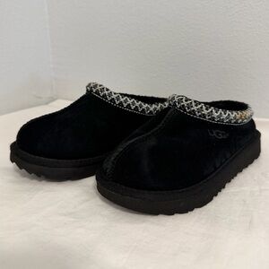 Ugg Tasman slippers black suede leather Kids size 1